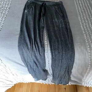 PINK - SMALL grey sweatpants (drawstring)